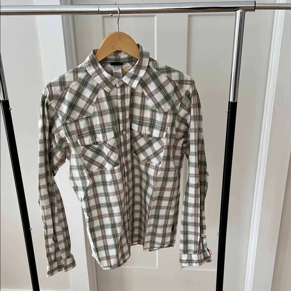 Patagonia Green and White Plaid Men's Shirt